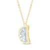 Thumbnail Image 2 of Lab-Grown Diamonds by KAY Solitaire Crescent Moon Necklace 5/8 ct tw 14K Yellow Gold 18&quot; (F/SI2)