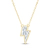 Thumbnail Image 0 of Lab-Created Diamonds by KAY Solitaire Lightning Bolt Necklace 5/8 ct tw 14K Yellow Gold 18" (F/SI2)