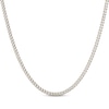 Thumbnail Image 0 of Hollow Cuban Curb Chain Necklace 3.75mm 14K White Gold 24"