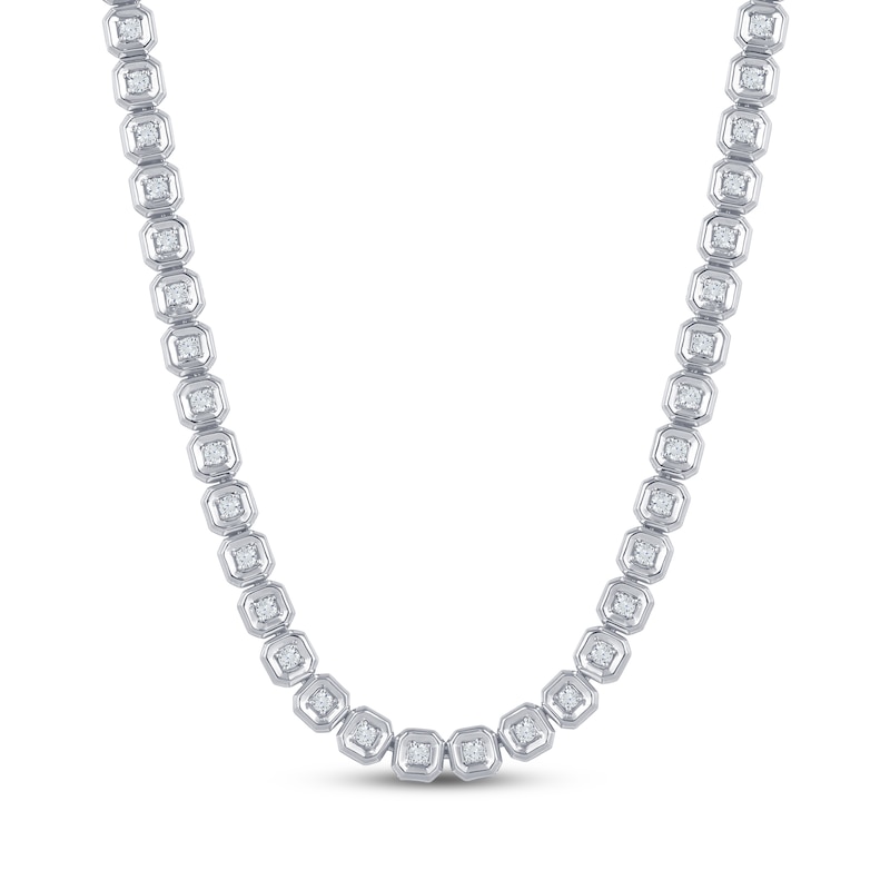 Lab-Created Diamonds by KAY Link Necklace 7 ct tw 10K White Gold 22"