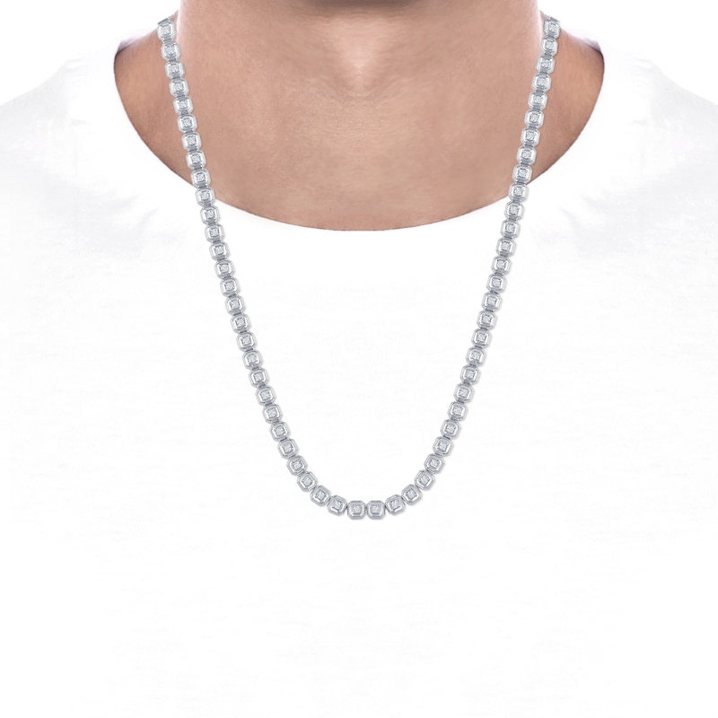 Lab-Grown Diamonds by KAY Link Necklace 7 ct tw 10K White Gold 22"