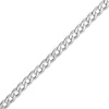 Thumbnail Image 2 of Solid Diamond-Cut Curb Chain Anklet Sterling Silver 10&quot;