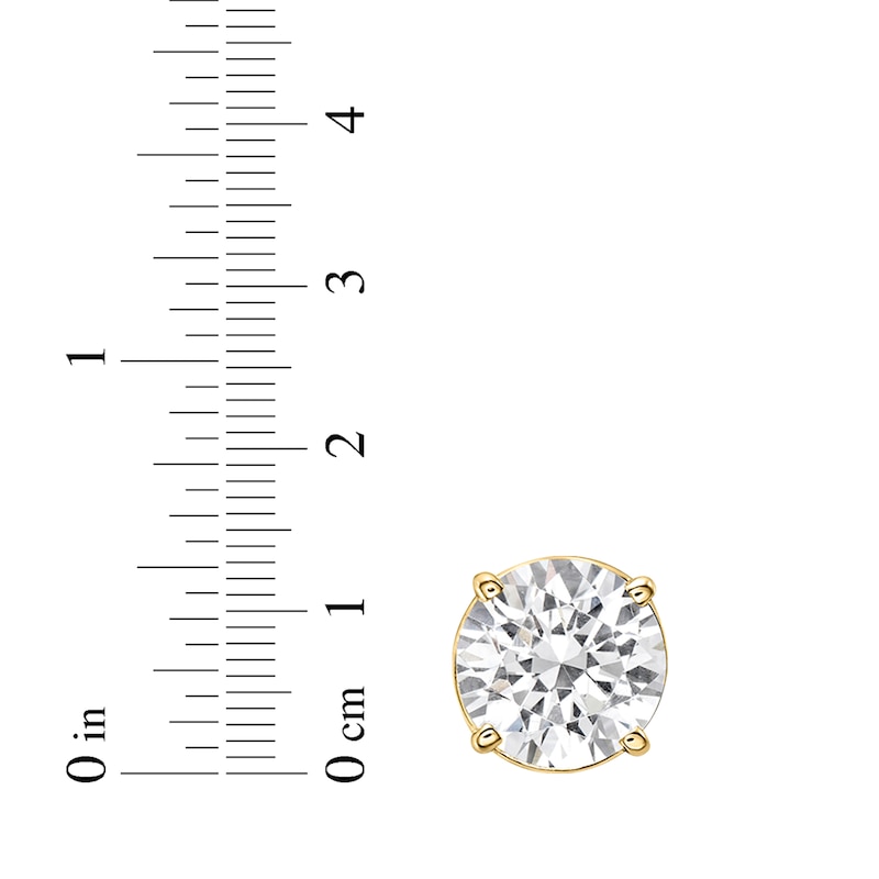 Lab-Created Diamonds by KAY Round-Cut Solitaire Stud Earrings 2-1/2 ct tw 14K Yellow Gold (I/SI2)