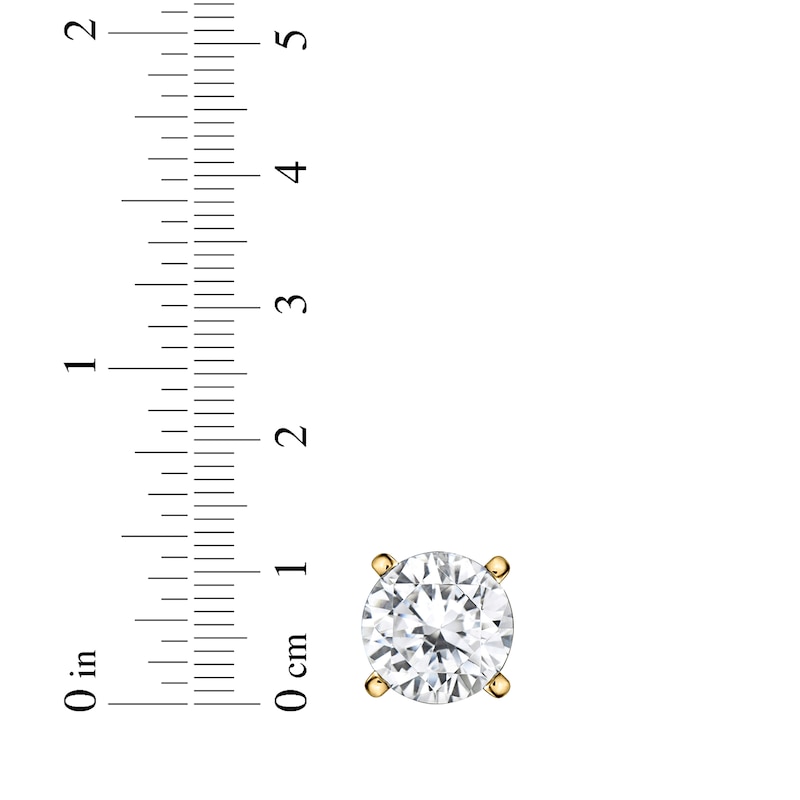 Lab-Created Diamonds by KAY Round-Cut Solitaire Stud Earrings 1-1/2 ct tw 14K Yellow Gold (I/SI2)