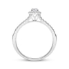 Thumbnail Image 2 of Round-Cut Diamond Oval Halo Engagement Ring 1/2 ct tw 10K White Gold