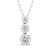 Thumbnail Image 1 of Memories, Moments, Magic Diamond Three-Stone Drop Necklace 1/4 ct tw 10K White Gold 18&quot;