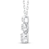 Thumbnail Image 2 of Memories, Moments, Magic Diamond Three-Stone Drop Necklace 1/4 ct tw 10K White Gold 18&quot;