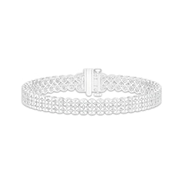 Diamond Two-Row Bracelet 1/4 ct tw Sterling Silver 7&quot;