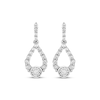 Thumbnail Image 2 of Milestones Diamond Teardrop Dangle Earrings 1/4 ct tw 10K White Gold