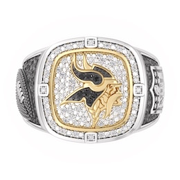 True Fans Minnesota Vikings Championship Ring Sterling Silver & 10K Yellow Gold Ring