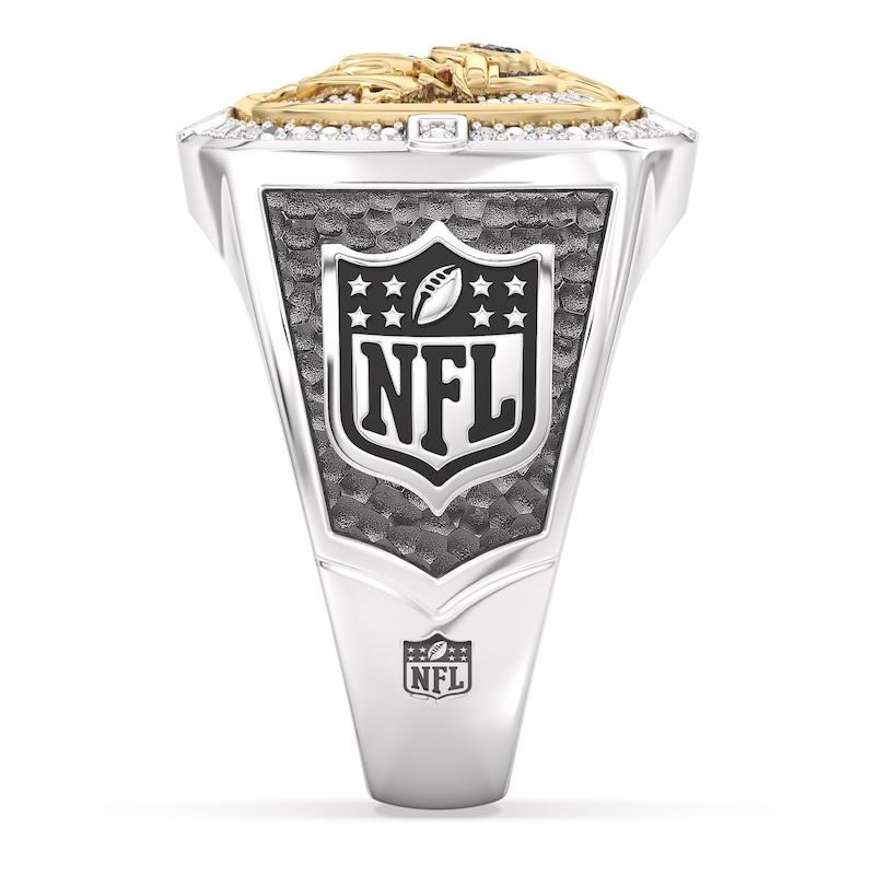 Main Image 4 of True Fans Minnesota Vikings Championship Ring Sterling Silver & 10K Yellow Gold Ring