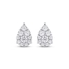 Thumbnail Image 2 of Multi-Diamond Pear-Shaped Stud Earrings 1/2 ct tw 10K White Gold