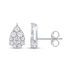 Thumbnail Image 3 of Multi-Diamond Pear-Shaped Stud Earrings 1/2 ct tw 10K White Gold