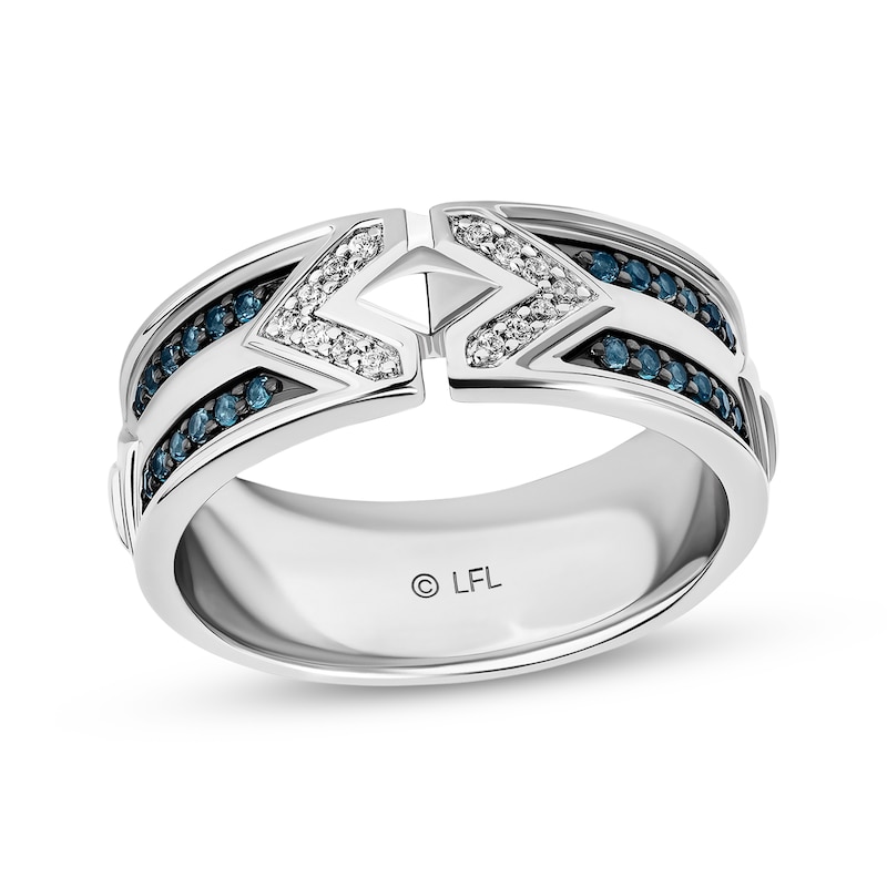 Main Image 1 of Star Wars Men's Ahsoka London Blue Topaz & Diamond Ring 1/15 ct tw Sterling Silver