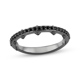 Ink & Ice Black Diamond Anniversary Ring 1/4 ct tw Black Rhodium-Plated 14K White Gold