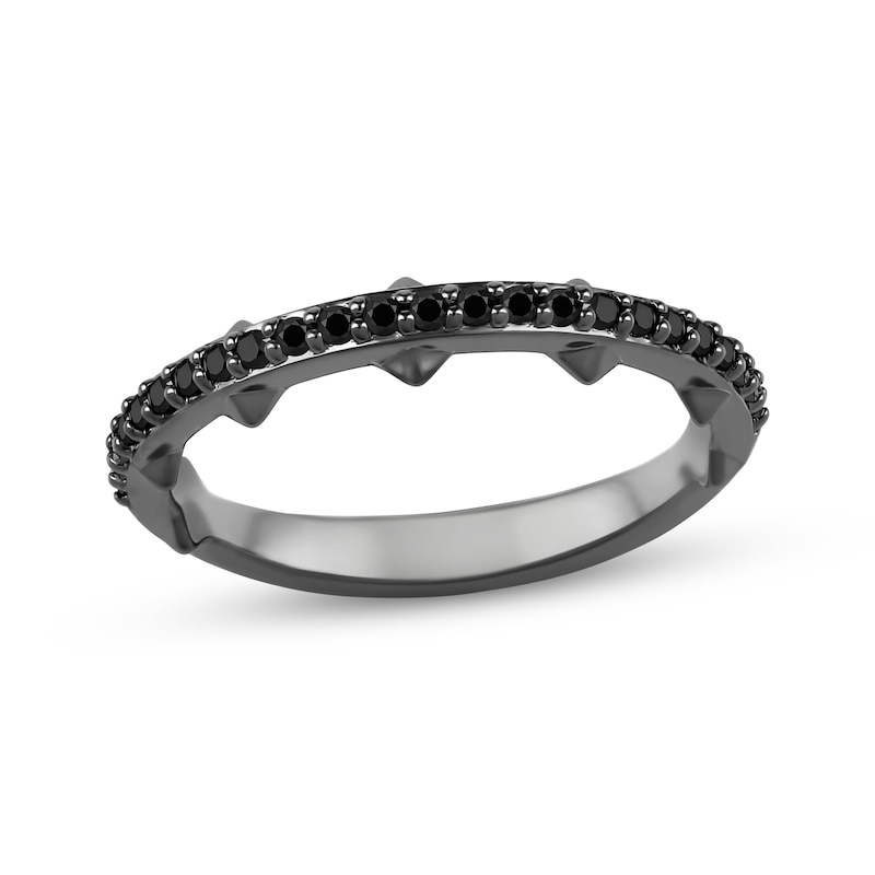 Main Image 1 of Ink & Ice Black Diamond Anniversary Ring 1/4 ct tw Black Rhodium-Plated 14K White Gold