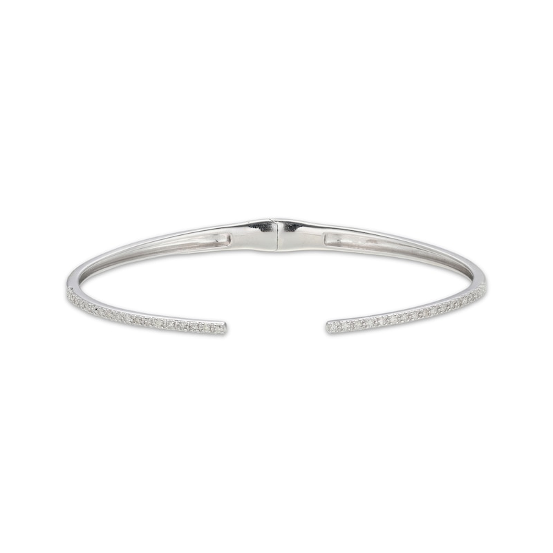 Main Image 1 of Diamond Cuff Bangle Bracelet 1/3 ct tw Sterling Silver