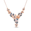 Thumbnail Image 1 of Le Vian Vault Denim Ombré Sapphire Necklace 3/4 ct tw Diamonds 14K Strawberry Gold