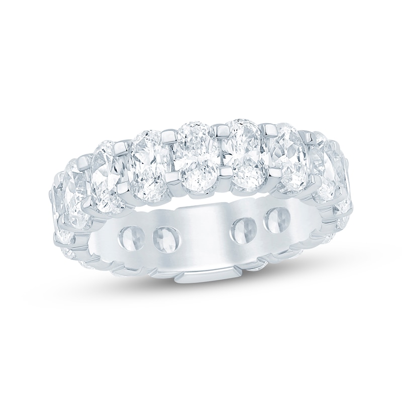 Main Image 1 of Now + Forever Oval-Cut Lab-Grown Diamond Eternity Ring 5 ct tw 14K White Gold