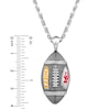 Thumbnail Image 4 of True Fans Kansas City Chiefs 1/20 CT. T.W. Diamond Vertical Football Necklace in Sterling Silver