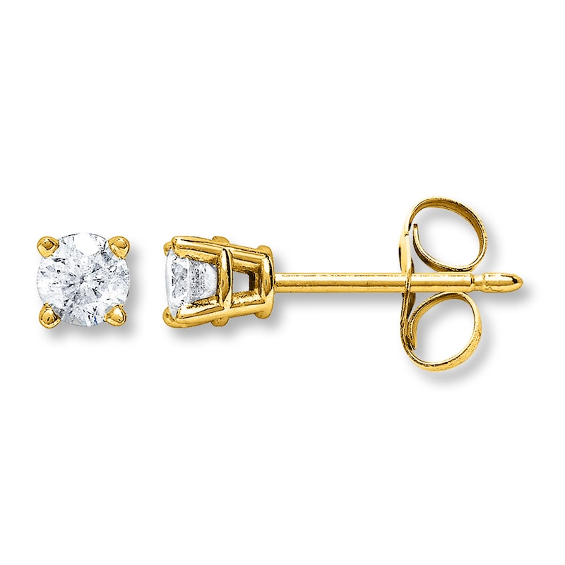 Main Image 1 of Diamond Earrings 3/4 ct tw Round-cut 14K Yellow Gold (I/I2)