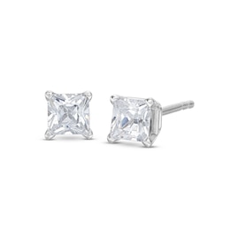 Diamond Earrings 1/2 ct tw Princess-cut 14K White Gold (I/I2)