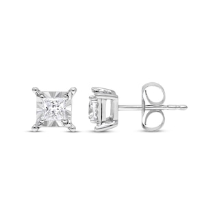 Diamond Earrings 1/10 ct tw Round-Cut 14K White Gold (I/I2)