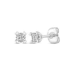 Diamond Earrings 1/4 ct tw Princess-cut 14K White Gold (I/I2)