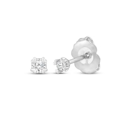 Diamond Solitaire Earrings 1/20 ct tw 14K White Gold (I/I3)