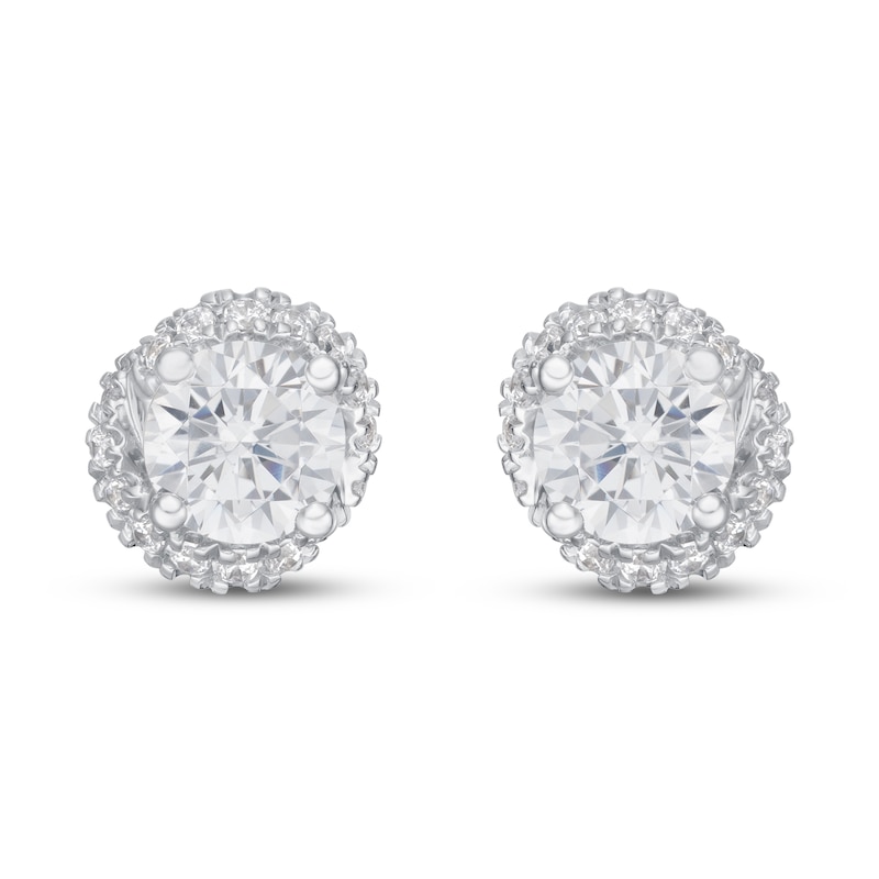 Diamond Stud Earrings 1 ct tw Round-cut 14K White Gold (I/I2)