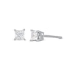 Thumbnail Image 1 of Diamond Solitaire Stud Earrings 3/8 ct tw Princess-cut 14K White Gold (J/I3)