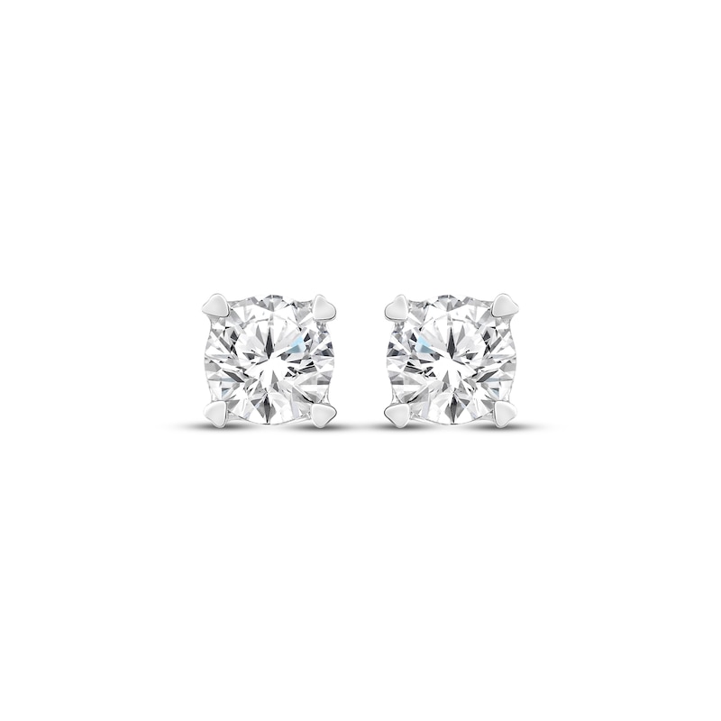 Main Image 2 of Solitaire Earrings 3/4 ct tw Diamonds 14K White Gold (I/I2)