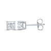 Thumbnail Image 3 of Diamond Solitaire Stud Earrings 5/8 ct tw Princess-Cut 14K White Gold (J/I3)