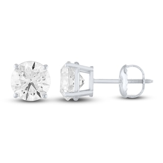 Diamond Solitaire Earrings 1-1/2 ct tw Round-cut 14K White Gold | Kay