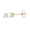 Thumbnail Image 3 of Diamond Solitaire Stud Earrings 3/8 ct tw Princess-cut 14K Yellow Gold (J/I3)