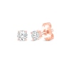 Thumbnail Image 1 of Round-Cut Diamond Solitaire Stud Earrings 1/10 ct tw 14K Rose Gold (I/I2)