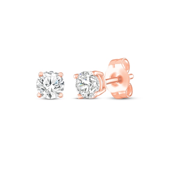 Round-Cut Diamond Solitaire Stud Earrings 1/4 ct tw 14K Rose Gold (I/I2)