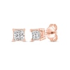 Thumbnail Image 0 of Princess-Cut Diamond Solitaire Stud Earrings 1/4 ct tw 14K Rose Gold (I/I2)