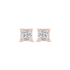 Thumbnail Image 1 of Princess-Cut Diamond Solitaire Stud Earrings 1/4 ct tw 14K Rose Gold (I/I2)