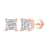 Thumbnail Image 1 of Princess-Cut Diamond Solitaire Stud Earrings 1 ct tw 14K Rose Gold (I/I2)