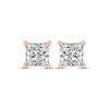 Thumbnail Image 2 of Princess-Cut Diamond Solitaire Stud Earrings 1 ct tw 14K Rose Gold (I/I2)