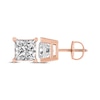 Thumbnail Image 3 of Princess-Cut Diamond Solitaire Stud Earrings 1 ct tw 14K Rose Gold (I/I2)