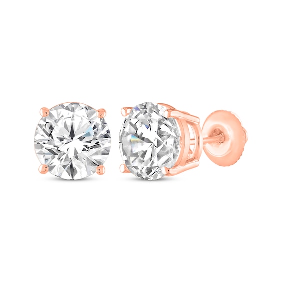 Round-Cut Diamond Solitaire Stud Earrings 1-1/2 ct tw 14K Rose Gold (I/I2)