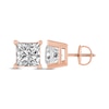 Thumbnail Image 3 of Princess-Cut Diamond Solitaire Stud Earrings 1-1/2 ct tw 14K Rose Gold (I/I2)