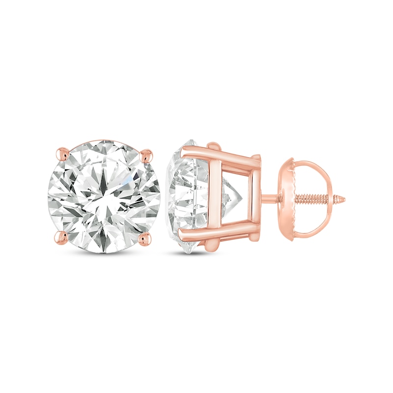 Round-Cut Diamond Solitaire Stud Earrings 2 ct tw 14K Rose Gold (I/I2)