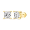 Thumbnail Image 0 of Princess-Cut Diamond Solitaire Stud Earrings 2 ct tw 14K Yellow Gold (I/I2)