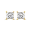 Thumbnail Image 1 of Princess-Cut Diamond Solitaire Stud Earrings 2 ct tw 14K Yellow Gold (I/I2)