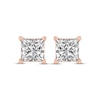 Thumbnail Image 2 of Princess-Cut Diamond Solitaire Stud Earrings 2 ct tw 14K Rose Gold (I/I2)