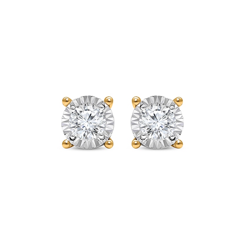 Radiant Reflections Diamond Solitaire Earrings 1 ct tw 10K Yellow Gold (J/I3)