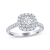 Thumbnail Image 1 of THE LEO Legacy Lab-Grown Diamond Round-Cut Double-Frame Engagement Ring 7/8 ct tw 14K White Gold